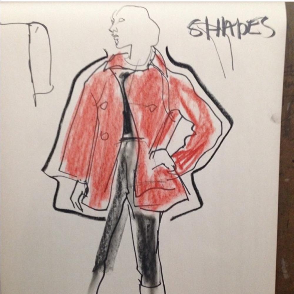 APC wool felt jacket, burgundy